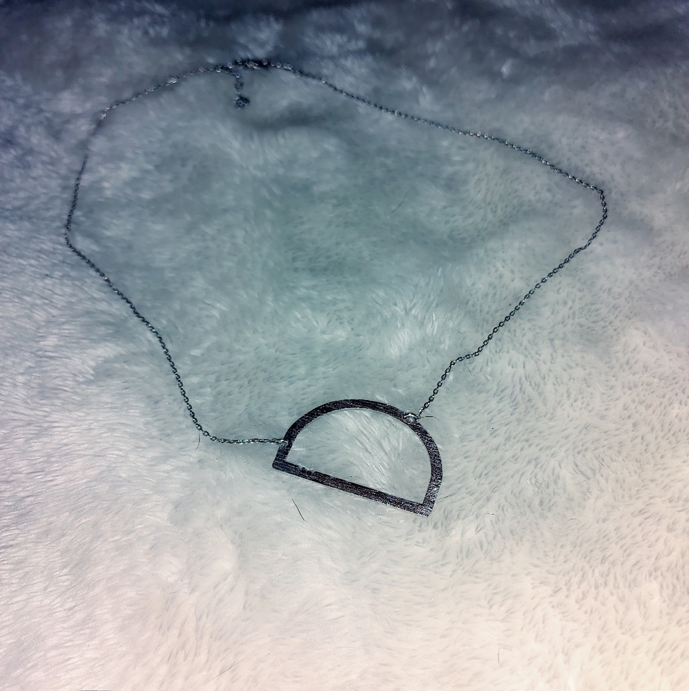 Silver "D" initial necklace